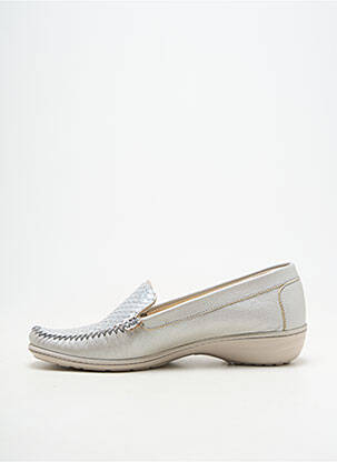 Mocassins matière lisse talon plat jusqu'à 3cm argent OTTILIA femme