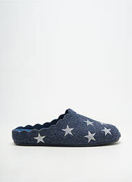 Chaussons/pantoufles bout rond talon plat jusqu'à 3cm bleu GOES femme