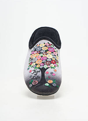 Chaussons/pantoufles bout rond talon plat jusqu'à 3cm gris LA MAISON DE L'ESPADRILLE femme