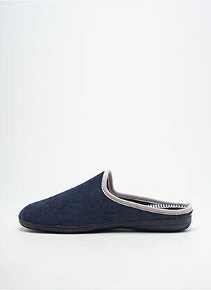 Chaussons/pantoufles bout rond talon plat jusqu'à 3cm bleu LA MAISON DE L'ESPADRILLE femme