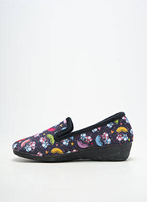 Chaussons/pantoufles bout rond talon de 4 à 6cm noir LA MAISON DE L'ESPADRILLE femme