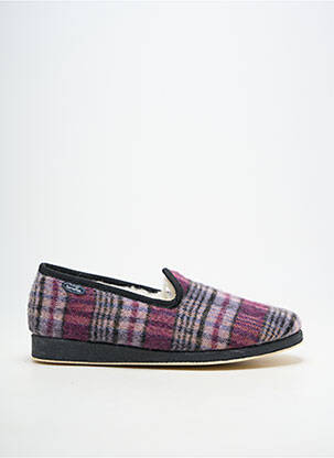 Chaussons/pantoufles bout rond bout rond violet SEMELFLEX homme