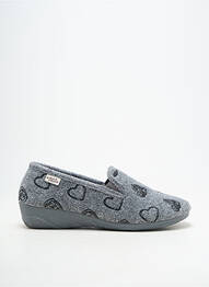 Chaussons/pantoufles bout rond talon de 4 à 6cm gris LA MAISON DE L'ESPADRILLE femme