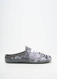 Chaussons/pantoufles bout rond bout rond gris LA MAISON DE L'ESPADRILLE homme