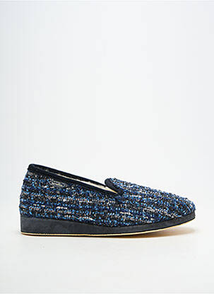 Chaussons/pantoufles bout rond talon plat jusqu'à 3cm bleu SEMELFLEX femme