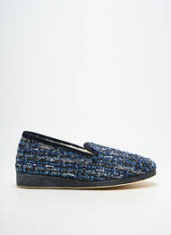 Chaussons/pantoufles bout rond talon plat jusqu'à 3cm bleu SEMELFLEX femme