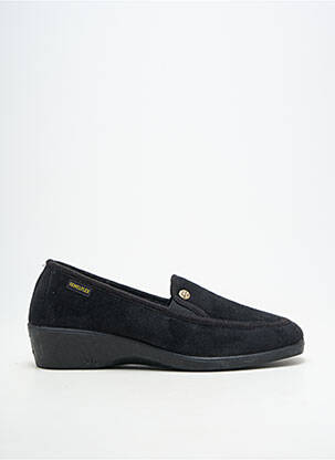 Chaussons/pantoufles tissage velours talon plat jusqu'à 3cm noir SEMELFLEX femme