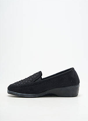 Chaussons/pantoufles bout rond talon plat jusqu'à 3cm noir SEMELFLEX femme