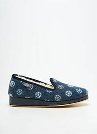 Chaussons/pantoufles bout rond talon plat jusqu'à 3cm bleu SEMELFLEX femme