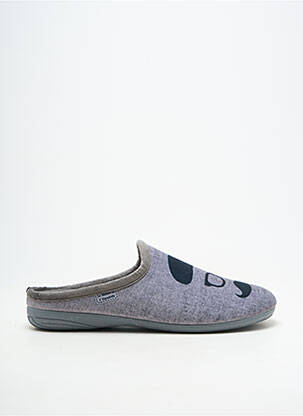 Chaussons/pantoufles bout rond bout rond gris LA MAISON DE L'ESPADRILLE homme