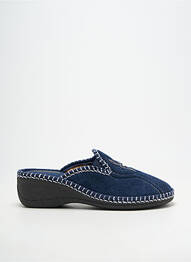 Chaussons/pantoufles bout rond talon de 4 à 6cm bleu SEMELFLEX femme