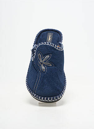 Chaussons/pantoufles bout rond talon de 4 à 6cm bleu SEMELFLEX femme