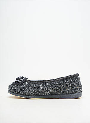 Chaussons/pantoufles bout rond talon plat jusqu'à 3cm gris SEMELFLEX femme