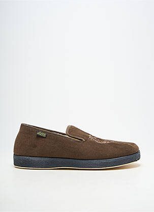 Chaussons/pantoufles bout rond bout rond marron SEMELFLEX homme