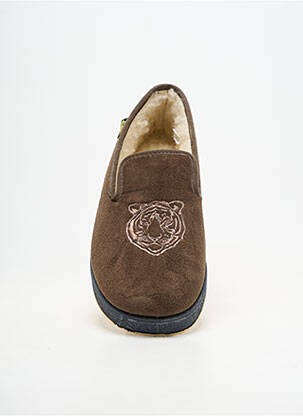 Chaussons/pantoufles bout rond bout rond marron SEMELFLEX homme