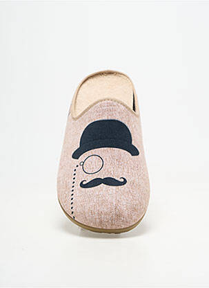 Chaussons/pantoufles bout rond bout rond beige LA MAISON DE L'ESPADRILLE homme
