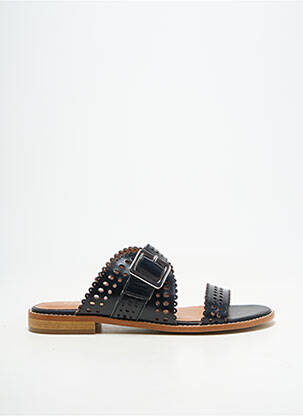 Mules/sabots matière lisse talon plat jusqu'à 3cm noir EMILIE KARSTON femme