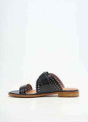 Mules/sabots matière lisse talon plat jusqu'à 3cm noir EMILIE KARSTON femme