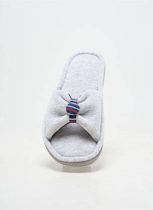 Chaussons/pantoufles talon plat jusqu'à 3cm gris ISOTONER femme