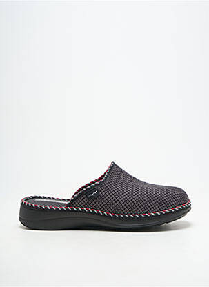 Chaussons/pantoufles bout rond talon plat jusqu'à 3cm gris FARGEOT femme