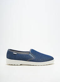 Chaussons/pantoufles bout rond bout rond bleu FARGEOT homme
