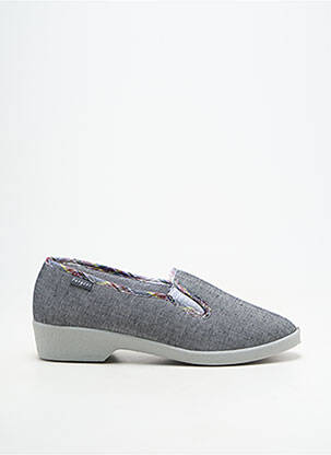 Chaussons/pantoufles bout rond talon plat jusqu'à 3cm gris FARGEOT femme