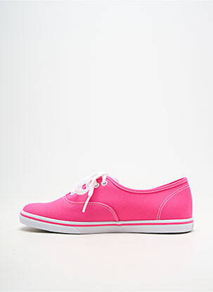 Baskets bout rond talon plat jusqu'à 3cm rose VANS femme