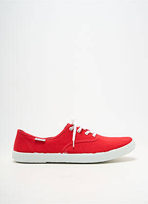 Baskets fermeture lacets rouge VICTORIA homme