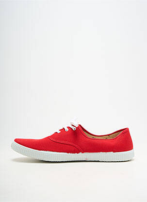 Baskets fermeture lacets rouge VICTORIA homme