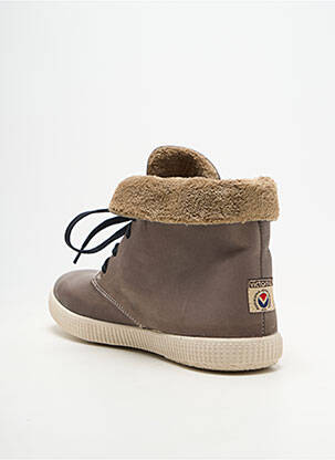 Baskets fourrée bout rond gris VICTORIA unisexe