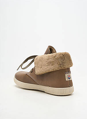Baskets fourrée bout rond marron VICTORIA unisexe