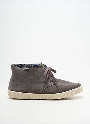 Baskets fourrée bout rond gris VICTORIA unisexe