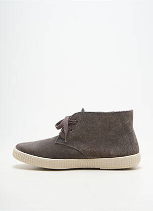Baskets fourrée bout rond gris VICTORIA unisexe