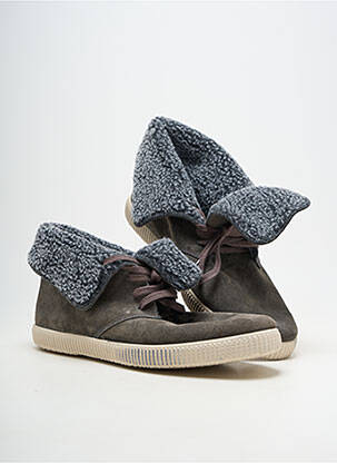 Baskets fourrée bout rond gris VICTORIA homme