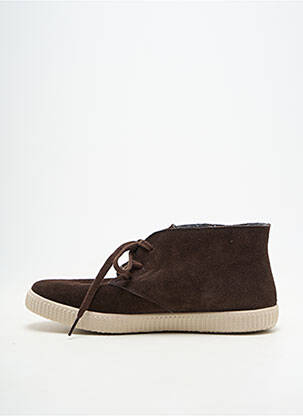 Baskets fourrée bout rond marron VICTORIA unisexe