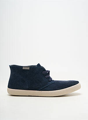 Baskets fourrée bout rond bleu VICTORIA unisexe