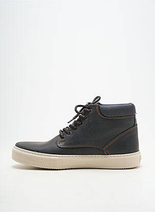 Baskets matière lisse bout rond noir VICTORIA homme