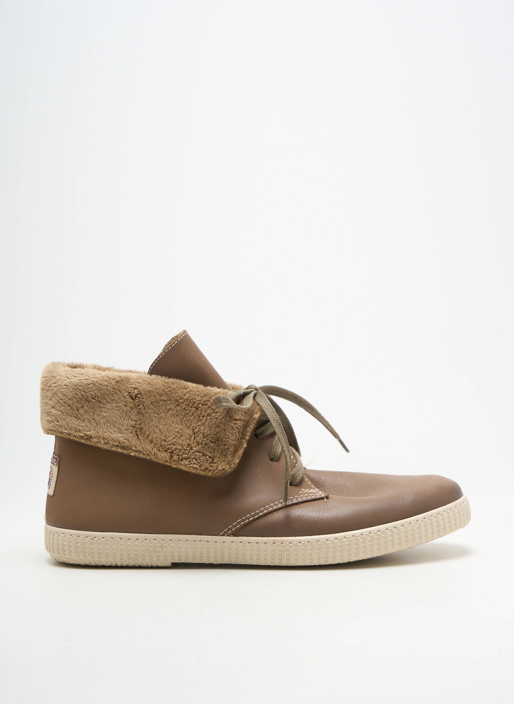 Baskets fourrée bout rond marron VICTORIA unisexe