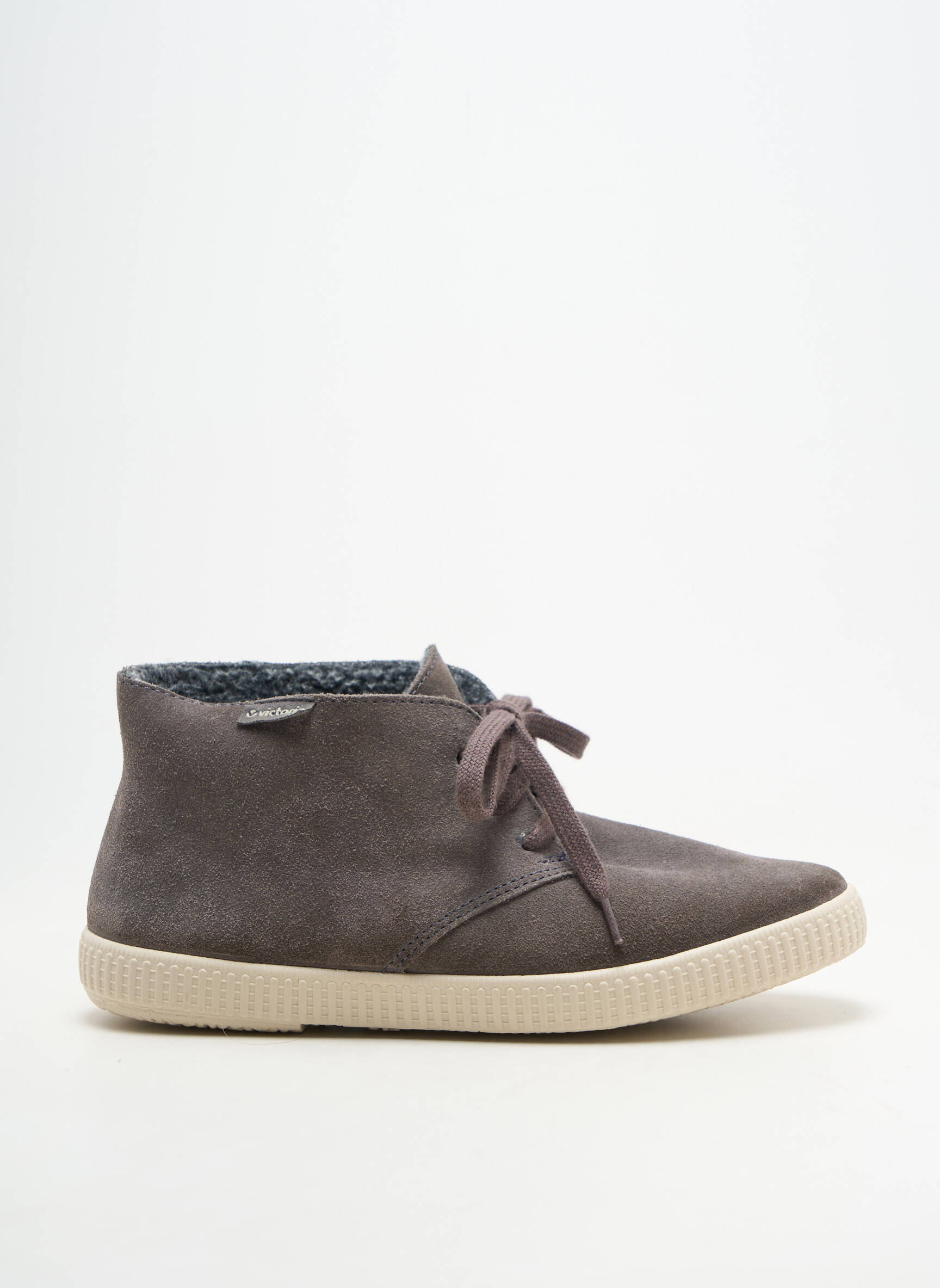 Baskets fourrée bout rond gris VICTORIA unisexe