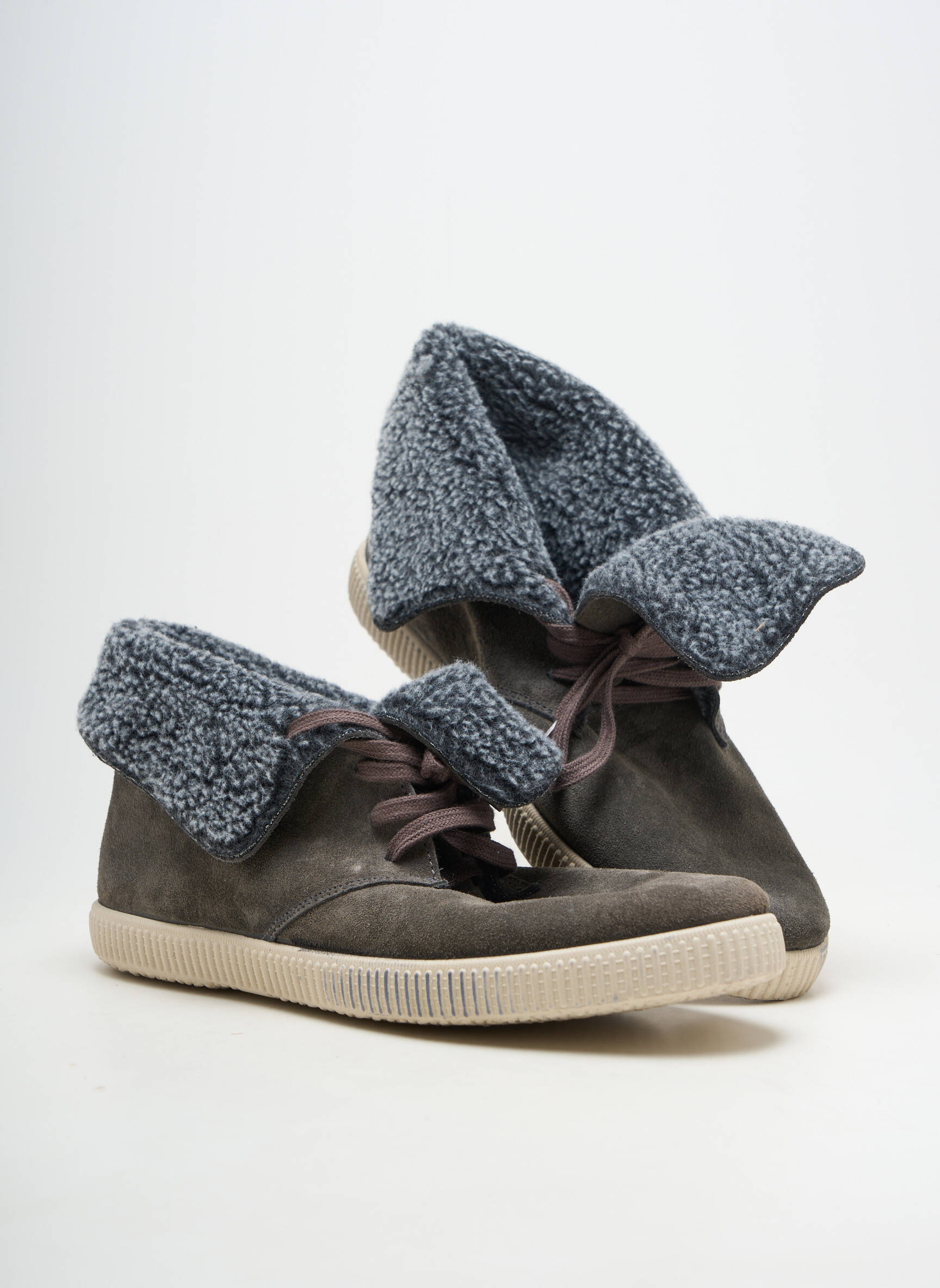Baskets fourrée bout rond gris VICTORIA homme