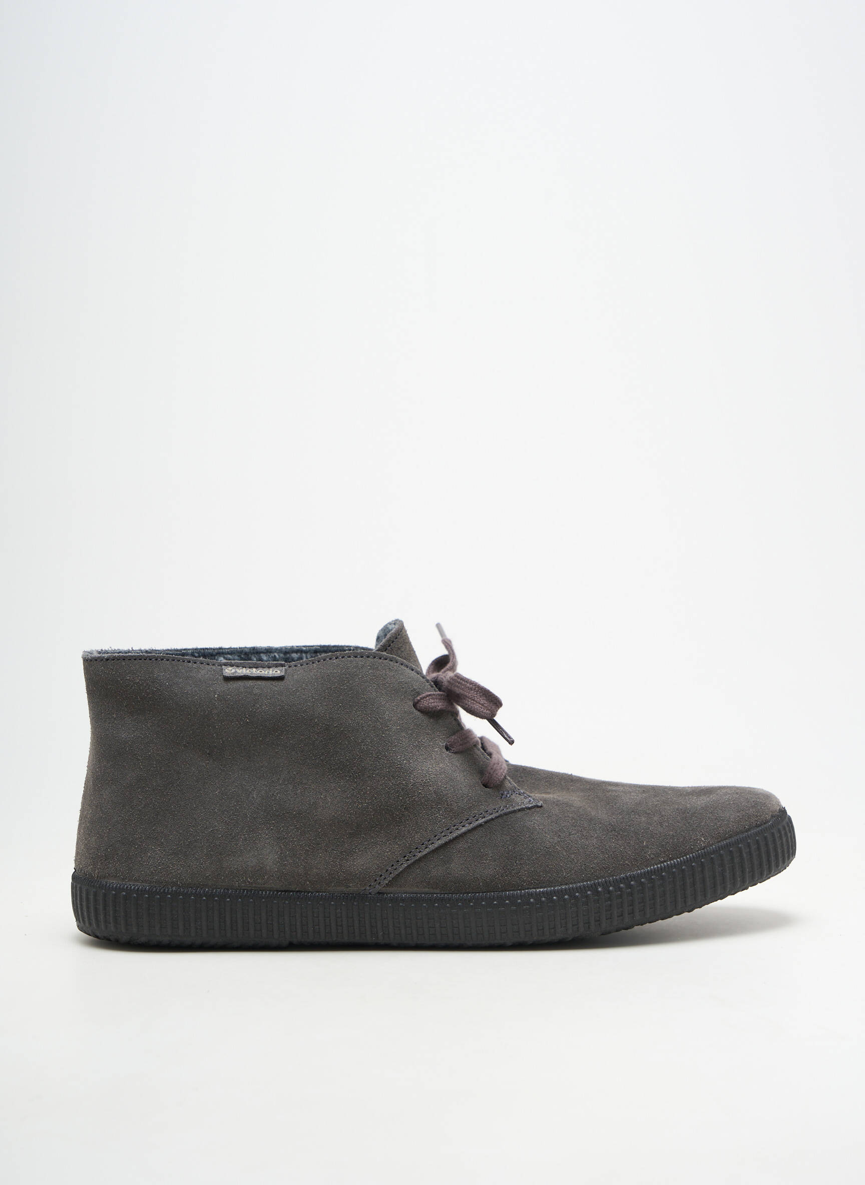 Baskets fourrée bout rond gris VICTORIA homme
