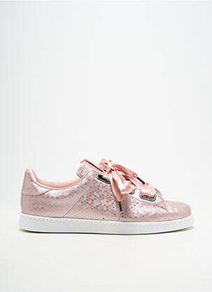 Baskets matière lisse talon plat jusqu'à 3cm rose VICTORIA femme