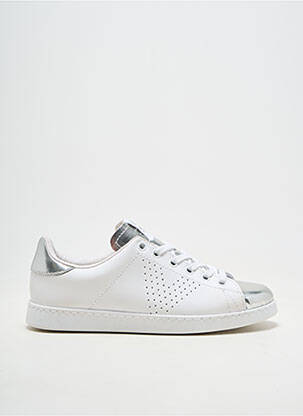 Baskets matière lisse talon plat jusqu'à 3cm blanc VICTORIA femme