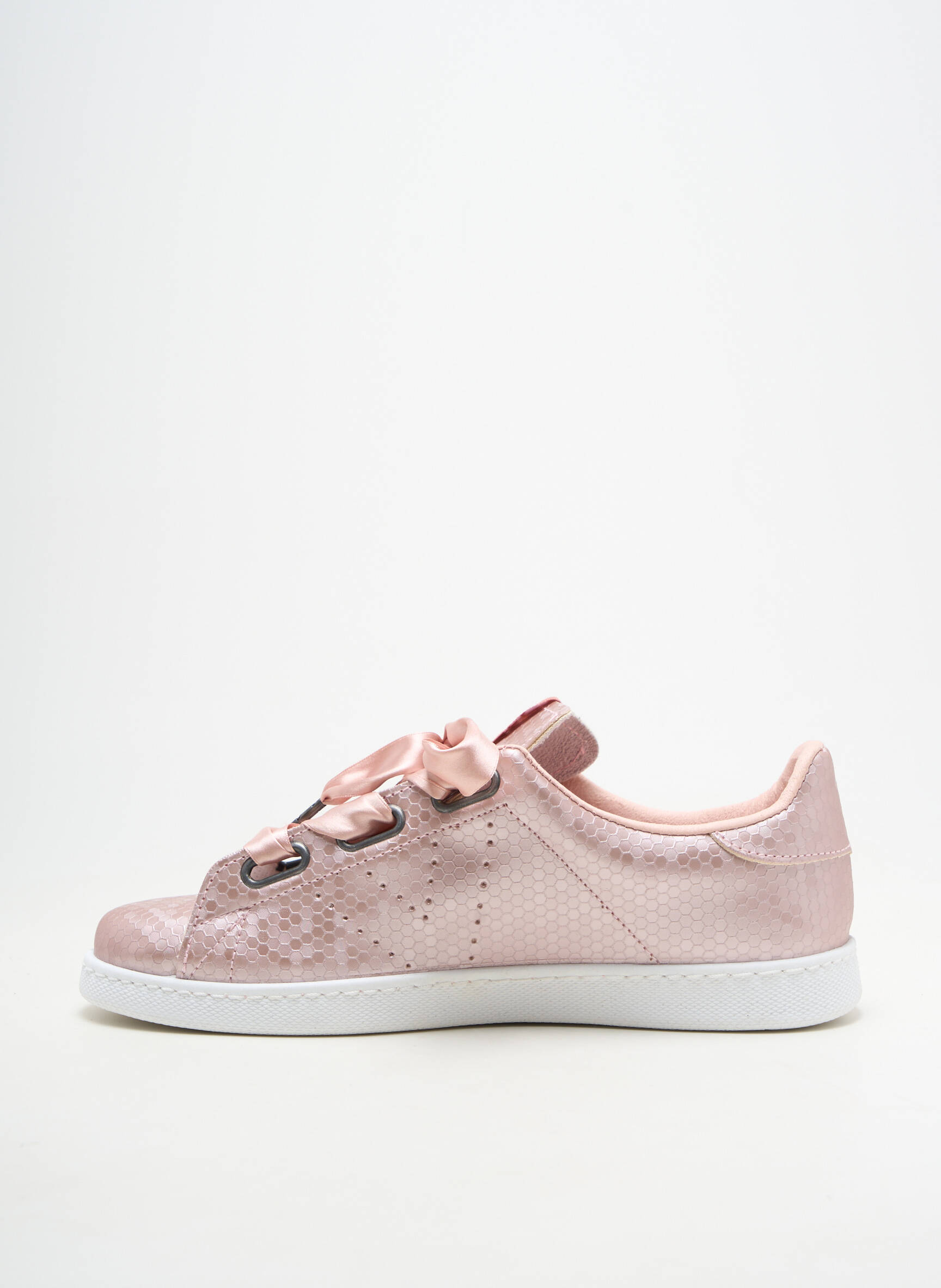 Baskets matière lisse talon plat jusqu'à 3cm rose VICTORIA femme