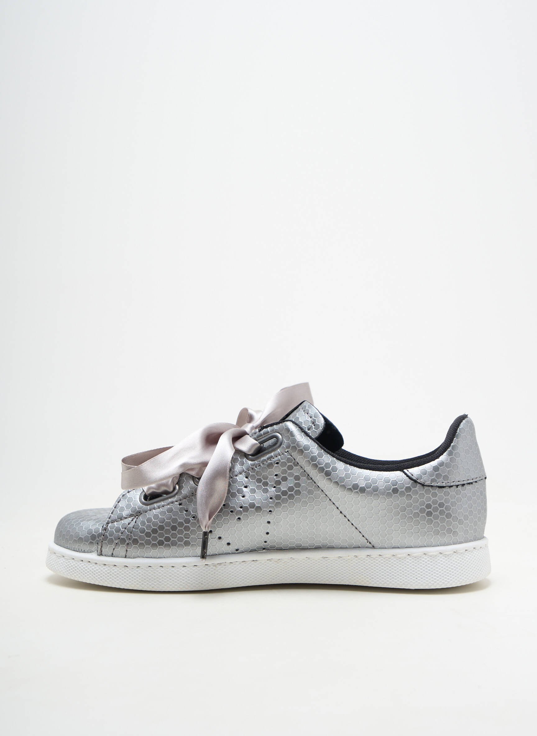Baskets matière lisse talon plat jusqu'à 3cm gris VICTORIA femme