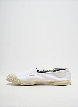 Slip ons bout rond talon plat jusqu'à 3cm blanc BENSIMON femme