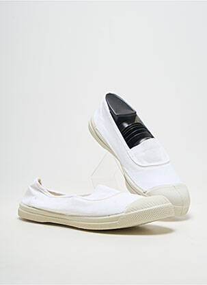 Slip ons  talon plat jusqu'à 3cm blanc BENSIMON femme