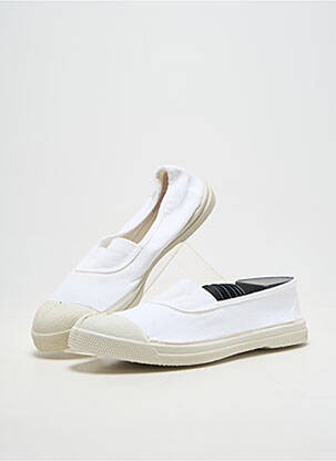 Slip ons  talon plat jusqu'à 3cm blanc BENSIMON femme