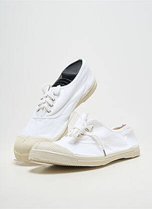 Slip ons fermeture lacets talon plat jusqu'à 3cm blanc BENSIMON femme