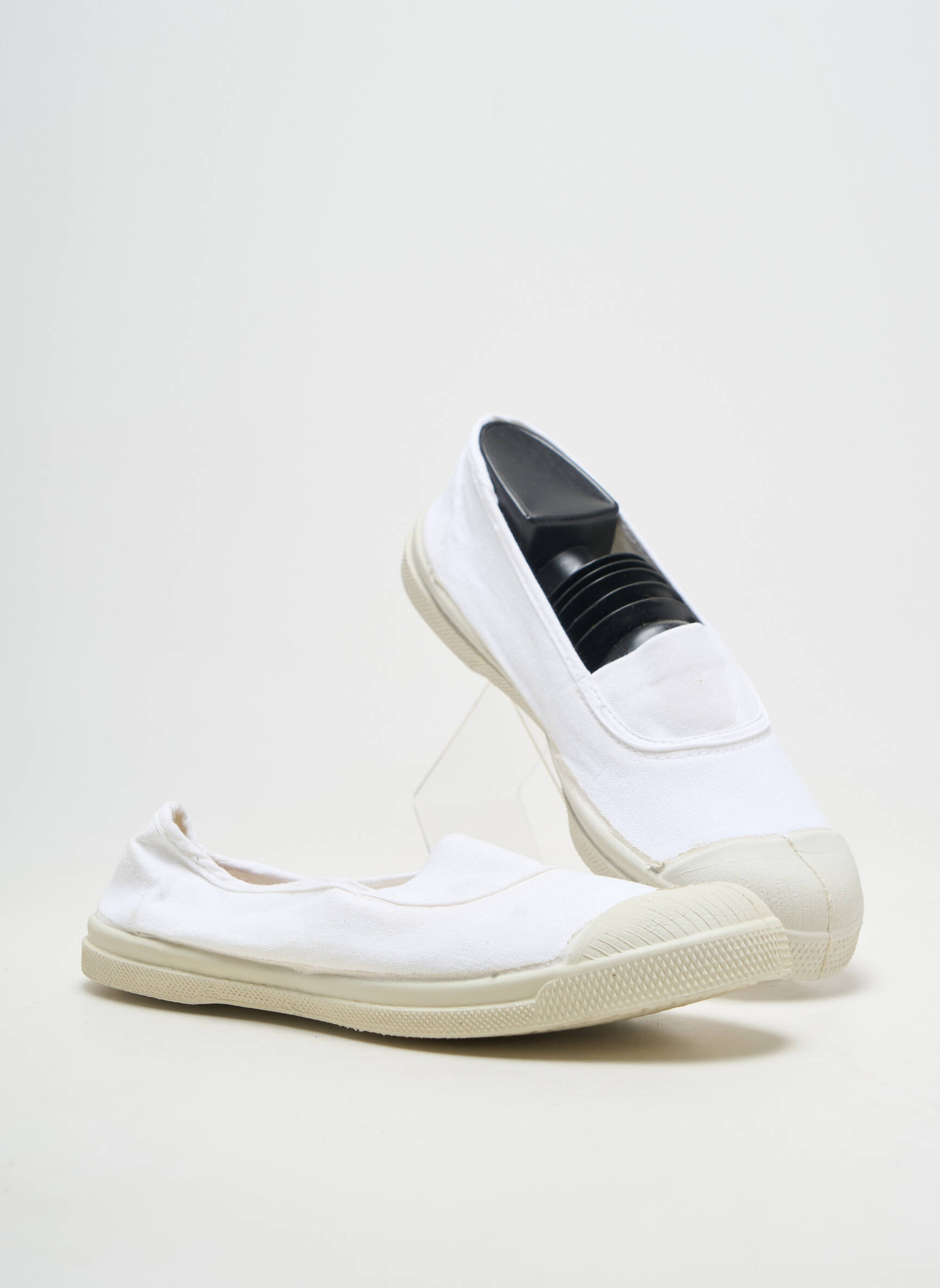 Slip ons  talon plat jusqu'à 3cm blanc BENSIMON femme